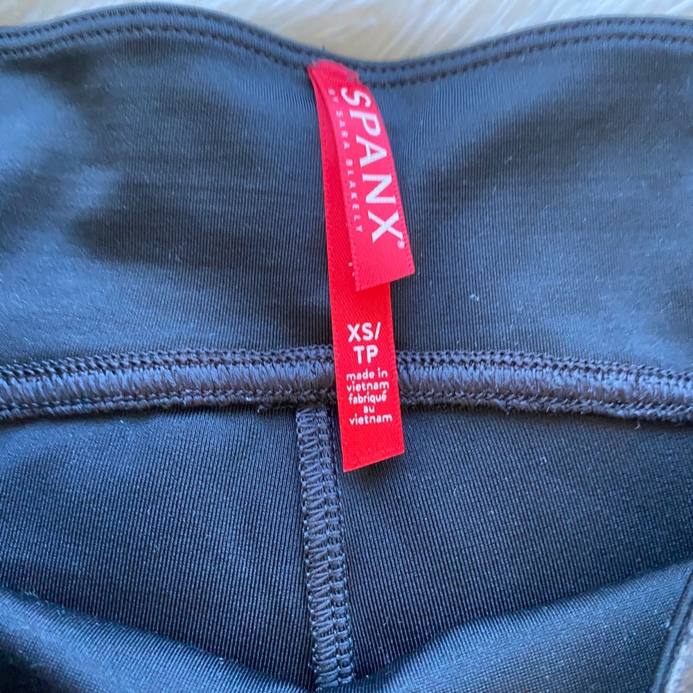 SPANX Faux Leather Side Stripe Leggings XS/TP - Picture 8 of 11